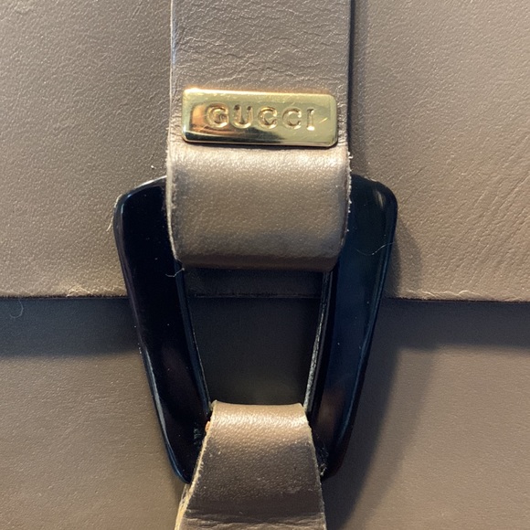 Rare Gucci Trifold Wallet w tortoiseshell snap closure & internal coin zip pouch - Picture 6 of 11